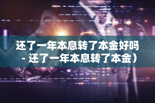 还了一年本息转了本金好吗 - 还了一年本息转了本金）