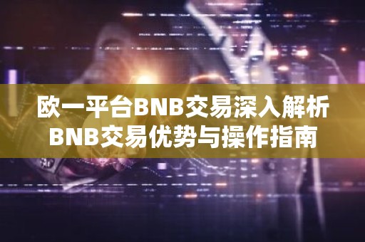 欧一平台BNB交易深入解析BNB交易优势与操作指南
