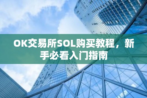OK交易所SOL购买教程，新手必看入门指南