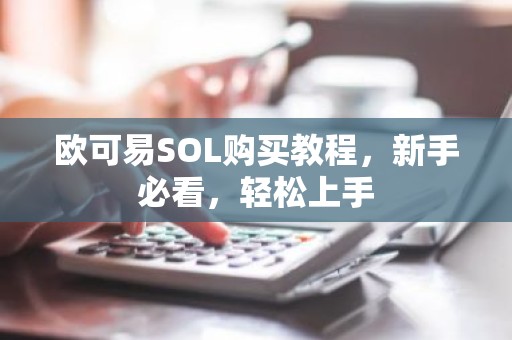 欧可易SOL购买教程，新手必看，轻松上手