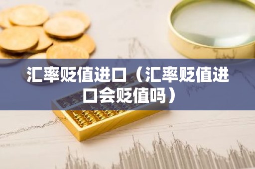 汇率贬值进口（汇率贬值进口会贬值吗）