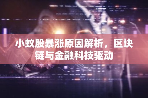 小蚁股暴涨原因解析，区块链与金融科技驱动