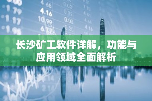 长沙矿工软件详解，功能与应用领域全面解析