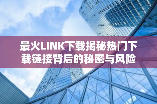 最火LINK下载揭秘热门下载链接背后的秘密与风险