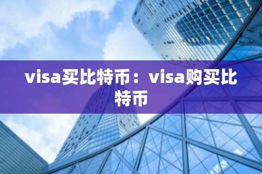 visa买比特币：visa购买比特币