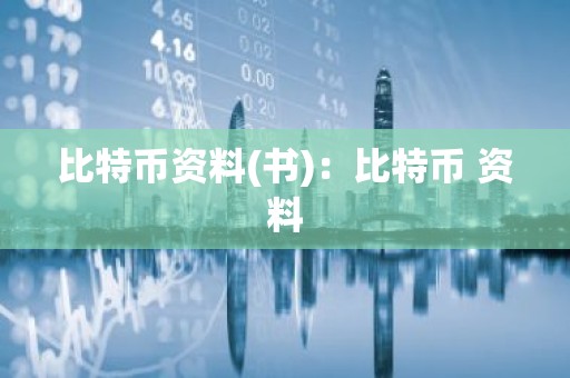 比特币资料(书)：比特币 资料