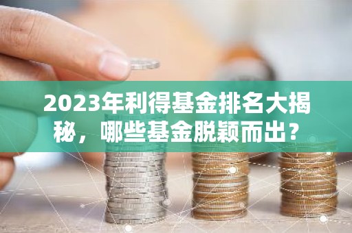 2023年利得基金排名大揭秘，哪些基金脱颖而出？