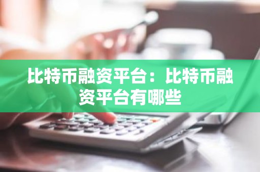 比特币融资平台：比特币融资平台有哪些