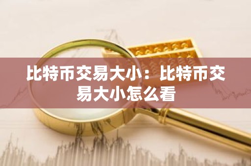 比特币交易大小：比特币交易大小怎么看