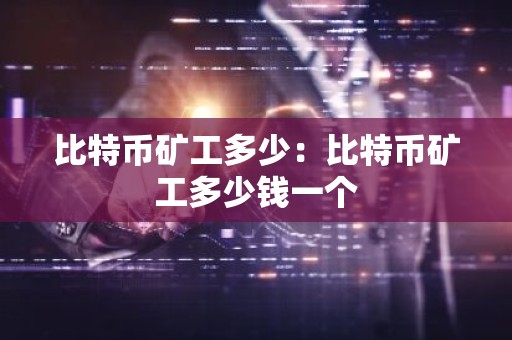 比特币矿工多少：比特币矿工多少钱一个