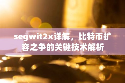 segwit2x详解，比特币扩容之争的关键技术解析