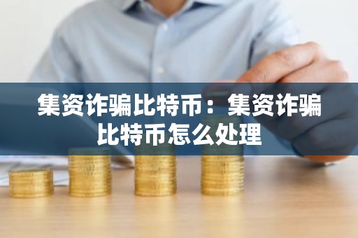 集资诈骗比特币：集资诈骗比特币怎么处理