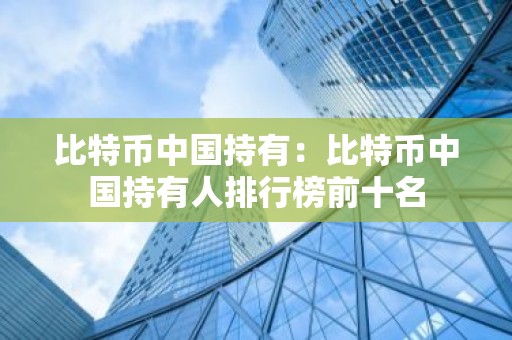 比特币中国持有：比特币中国持有人排行榜前十名