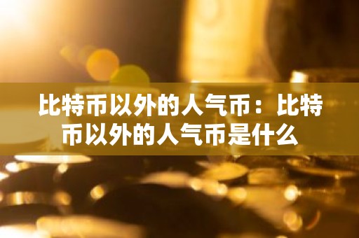 比特币以外的人气币：比特币以外的人气币是什么