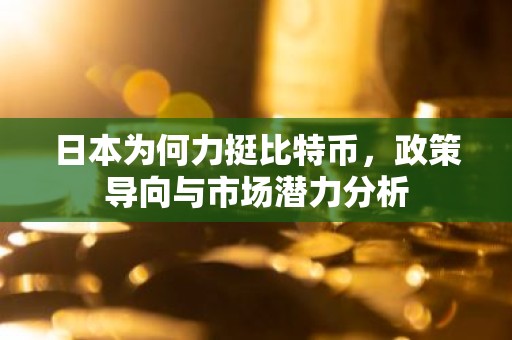 日本为何力挺比特币，政策导向与市场潜力分析