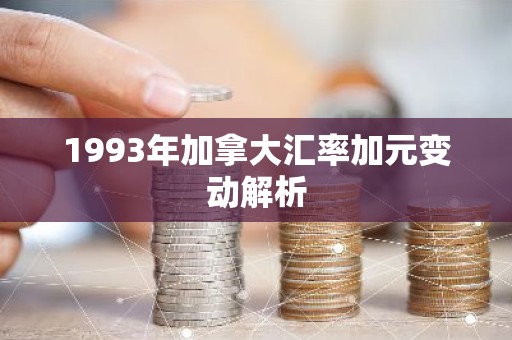 1993年加拿大汇率加元变动解析