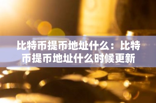 比特币提币地址什么：比特币提币地址什么时候更新