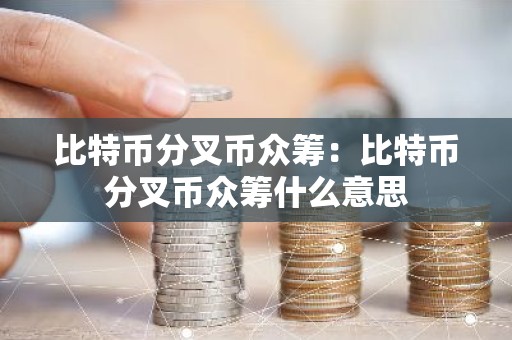 比特币分叉币众筹：比特币分叉币众筹什么意思