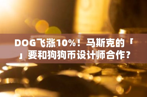 DOG飞涨10%！马斯克的「」要和狗狗币设计师合作？