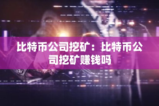 比特币公司挖矿：比特币公司挖矿赚钱吗