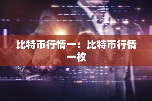 比特币行情一：比特币行情一枚