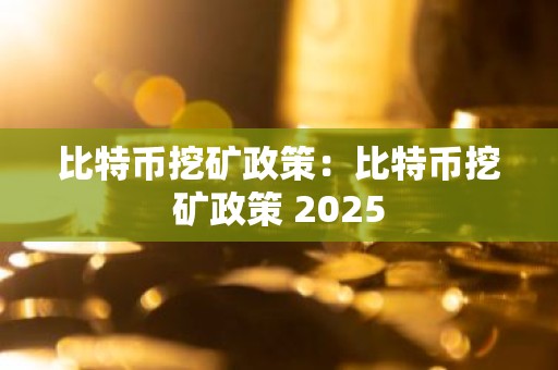 比特币挖矿政策：比特币挖矿政策 2025
