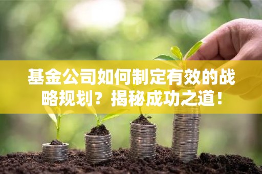 基金公司如何制定有效的战略规划？揭秘成功之道！