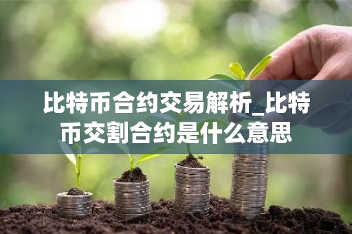 比特币合约交易解析_比特币交割合约是什么意思