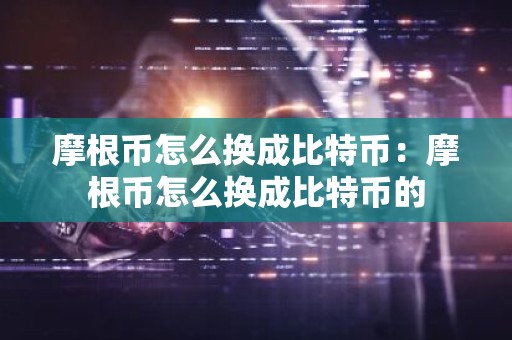 摩根币怎么换成比特币：摩根币怎么换成比特币的