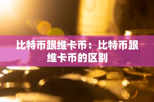 比特币跟维卡币：比特币跟维卡币的区别