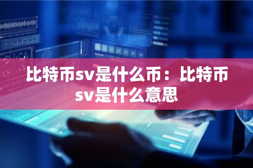 比特币sv是什么币：比特币sv是什么意思