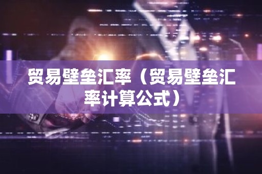贸易壁垒汇率（贸易壁垒汇率计算公式）