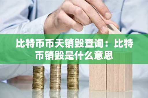 比特币币天销毁查询：比特币销毁是什么意思