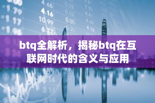 btq全解析，揭秘btq在互联网时代的含义与应用