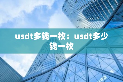 usdt多钱一枚：usdt多少钱一枚