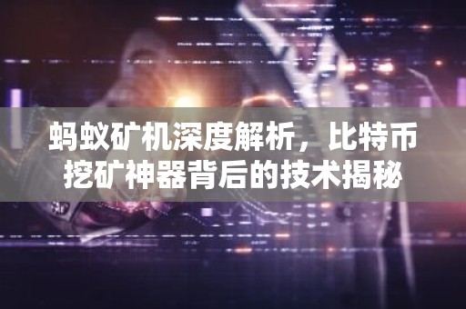 蚂蚁矿机深度解析，比特币挖矿神器背后的技术揭秘