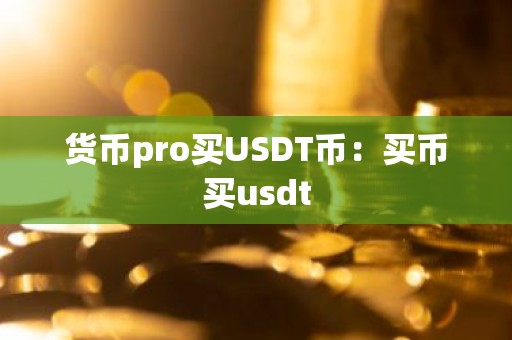 货币pro买USDT币：买币买usdt