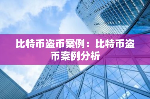 比特币盗币案例：比特币盗币案例分析