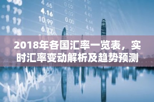 2018年各国汇率一览表，实时汇率变动解析及趋势预测
