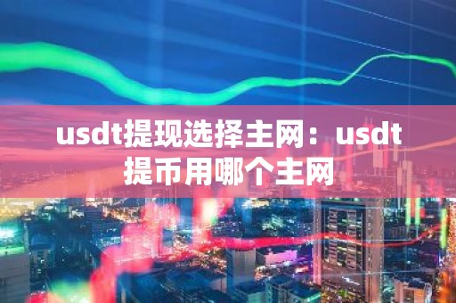 usdt提现选择主网：usdt提币用哪个主网