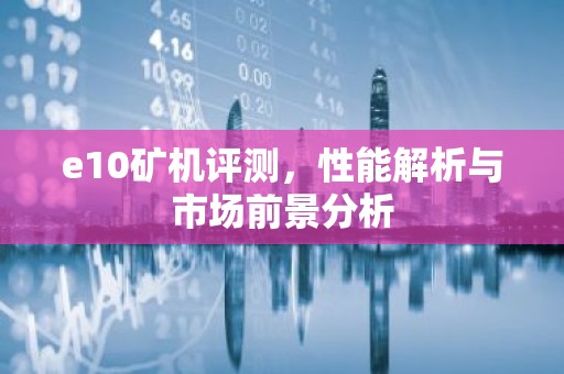 e10矿机评测，性能解析与市场前景分析