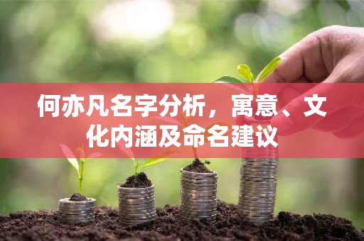 何亦凡名字分析，寓意、文化内涵及命名建议