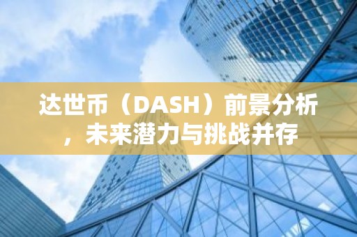 达世币（DASH）前景分析，未来潜力与挑战并存