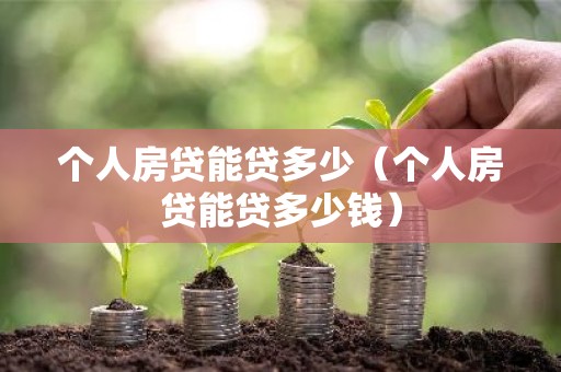 个人房贷能贷多少（个人房贷能贷多少钱）