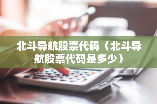 北斗导航股票代码（北斗导航股票代码是多少）
