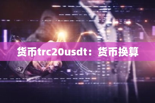 货币trc20usdt：货币换算