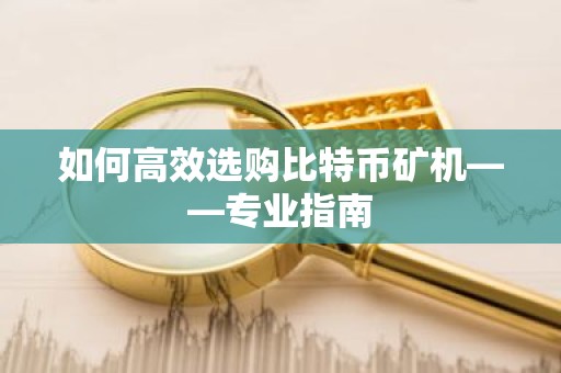 如何高效选购比特币矿机——专业指南