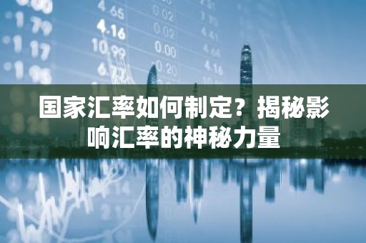 国家汇率如何制定？揭秘影响汇率的神秘力量