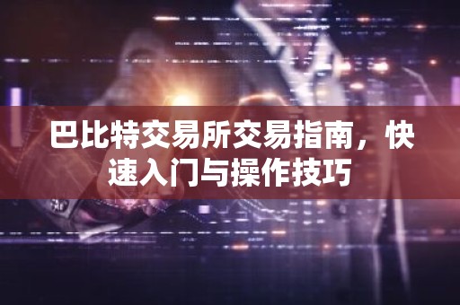 巴比特交易所交易指南，快速入门与操作技巧
