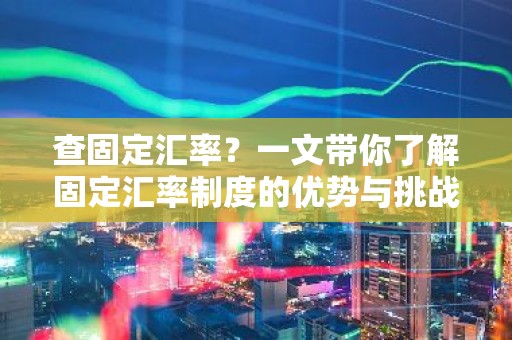 查固定汇率？一文带你了解固定汇率制度的优势与挑战